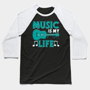 Music Is My Life Graphic Baseball T-Shirt